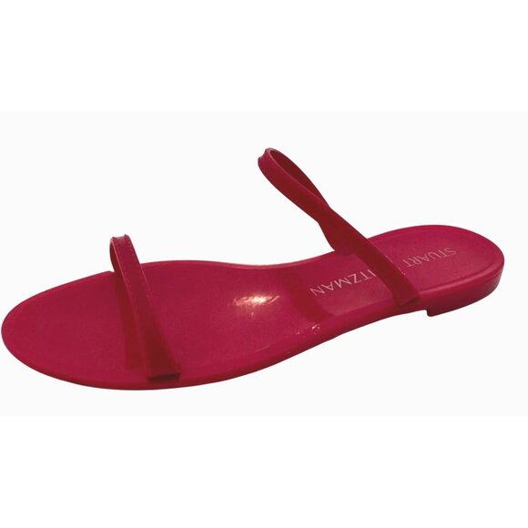 Stuart Weitzman Sawyer Slides Dual Band Size 8 EU 38.5 Flat Orchid NWOB Pink - Picture 9 of 12